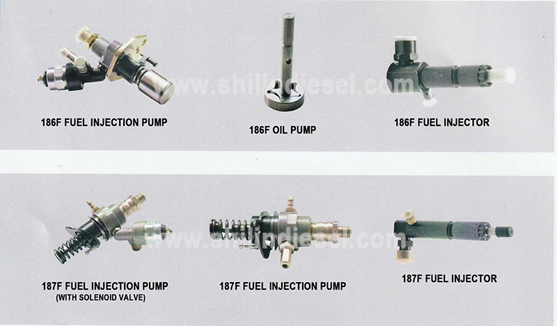 Yanmar 168F 170F 178F 186F fuel injector and fuel pump