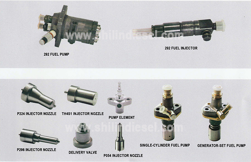 Yanmar 186F 187F 188FB 2V86 292 fuel injector and fuel pump