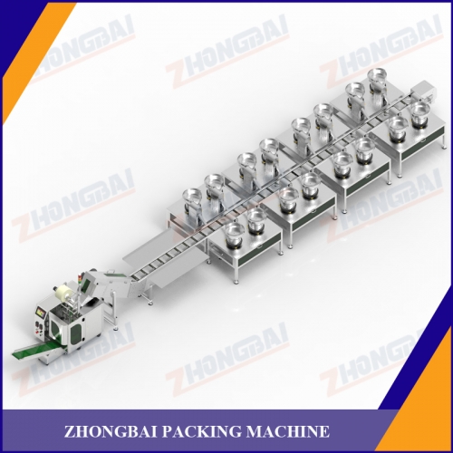 Screw Packing Machine with X Bowls Chain Conveyor
