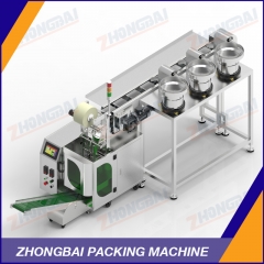 Screw Packing Machine with Three Bowls Chain Conveyor