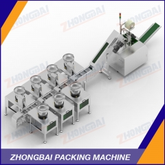 Counting Packing Machine with Seven Bowls Chain Conveyor