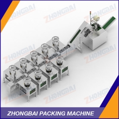 Screw Packing Machine with Nine Bowls Lifting Bucket Conveyor