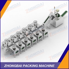 Counting Packing Machine with X Bowls Chain Conveyor