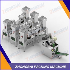 Counting Packing Machine with Eight Bowls Chain Conveyor