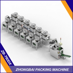 Screw Packing Machine with X Bowls Chain Conveyor