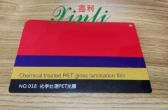 Chemical treated PET gloss lamination film