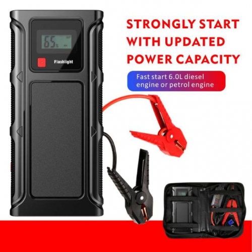 GKFLY High-power Car Jump Starter Battery Booster Charger Starting Device Portable Power Bank Emergency Power Supply LED Lights