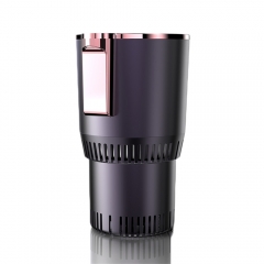 12V Smart Hot&Cold Cup Drinks Car Cup Holder Coffee Milk Cooler Warmer Drink Beverage Bottle 2 in 1 Smart Cooling Heating Mug Holder With Digital Disp
