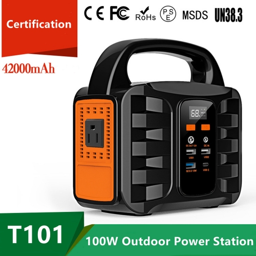 110V AC Portable Power Station 155Wh Charging Plant Outdoor Camping Traveling 42000mAh Backup Battery Pack Home Emergency Power Supply