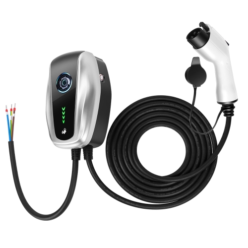 GKFLY EV Charger Wallmounted Charging Station EVSE Wallbox 7KW 32A Type1 SAE J1772 Cable for Electrical Car LED Display Cable Swipe Card
