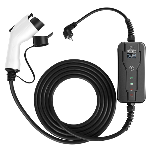 220V Car Portable EV Charger Electric Vehicle Type 1 Plug 16A 5m SAE J1772 Level 2 EVSE Controller Charging Stations For Leaf