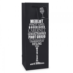Small Gift for Packaging Cheap Custom Bag Wine Bottle Logo Black Paper Bags Luxury