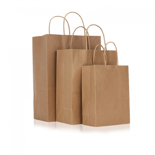 Custom Gift with Logo Merchandise Kraft Manufacturers Bag Grocery Carton Brown Paper Bags