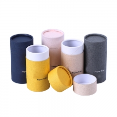 Kraft Paper Box Tea Printing Custom Luxury Cylinder Cardboard Poster Eco Tube Packaging