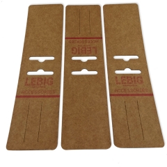Kraft Paper Tags Design Fancy Brown Socks Folded Hangtag Printing Custom Shape Hang Tag
