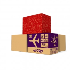 Custom Foldable Cardboard Box Red Kraft Printed Recycled Folding Corrugated Shipping Boxes