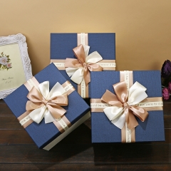 Wedding Packing with Ribbon Packaging Custom Clothing Big Gift Box Luxury