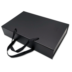 Custom Folding Paper Box Flat Gift Storage Black Boxes Cardboard Packaging