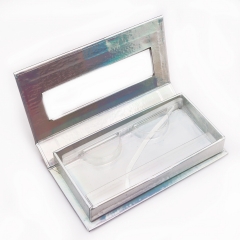 Gold Glitter Box with Window Wholesale Luxury Empty False Eyelashes Custom Eyelash Packaging