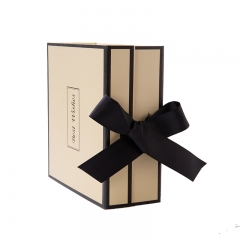 Gift Bow Box with Ribbon Magnetic Folding Luxury Packaging Packing Cardboard Custom Boxes