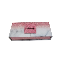 Lash Personalized Magnetic Empty Gift Fancy Pink Paper Marble Custom Eyelash Packaging Box