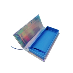 Customized Packaging with Logo Empty Magnetic Mink with Custom Holographic Eyelash Box