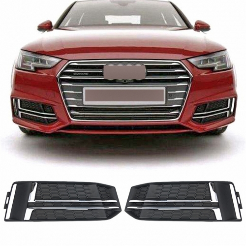 Audi fog light grill A4 B9 Limo Avant S Line chrom black