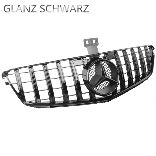Mercedes GT Look Grill W204 S204 Limo glossy black