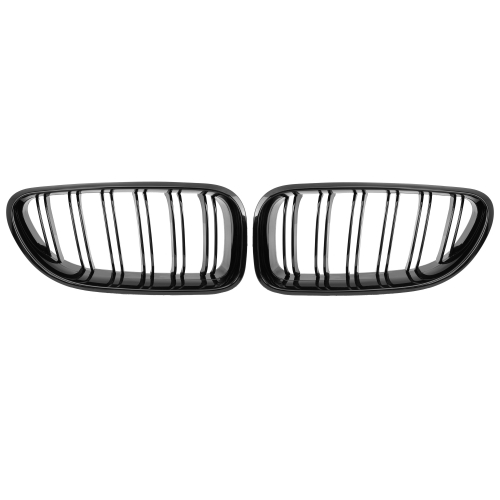 für BMW 6er F06 F12 F13 Coupe Cabrio Nieren Grill GLANZ SCHWARZ Doppelsteg