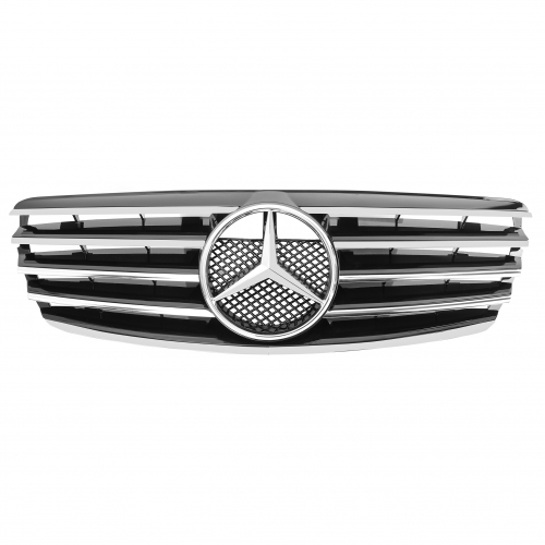 für Mercedes Grill W211 S211 Limo T Modell GLANZ SCHWARZ Kühlergrill vor Mopf