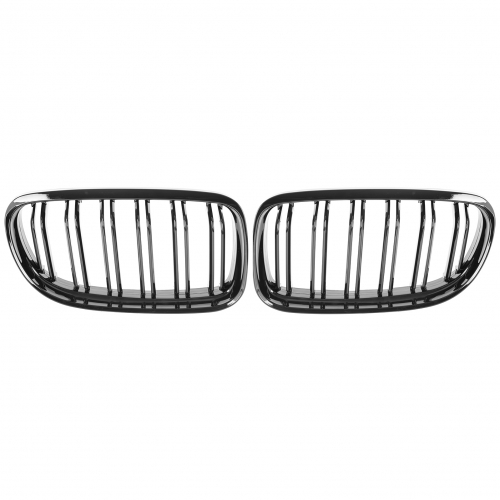 für BMW 3er E90 E91 Nieren Grill Kühlergrill GLANZ SCHWARZ GLÄNZEND Doppelsteg