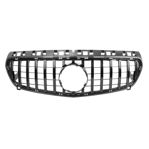 für Mercedes GT LOOK Grill A-KLASSE W176 12-15 GLANZ SCHWARZ Kühlgrill Front