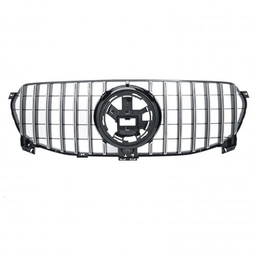 für Mercedes GT LOOK Grill GLE W167 GLANZ SCHWARZ Kühlergrill Frontgrill