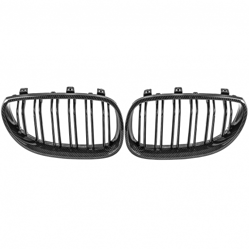 für BMW 5er E60 E61 Touring M5 Nieren Grill CARBON FIBER Doppelsteg Kühlergrill