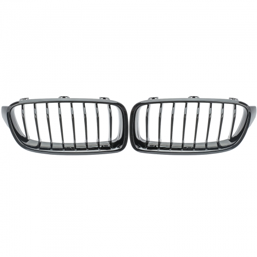 für BMW 3er F30 F31 F35 Limo Nieren Grill GLANZ SCHWARZ 8 Teilig Einzelsteg