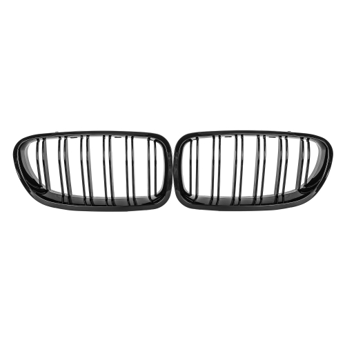 für BMW 5er F10 F11 Limo Nieren Grill Kühlergrill GLANZ SCHWARZ GLANZ Doppelsteg