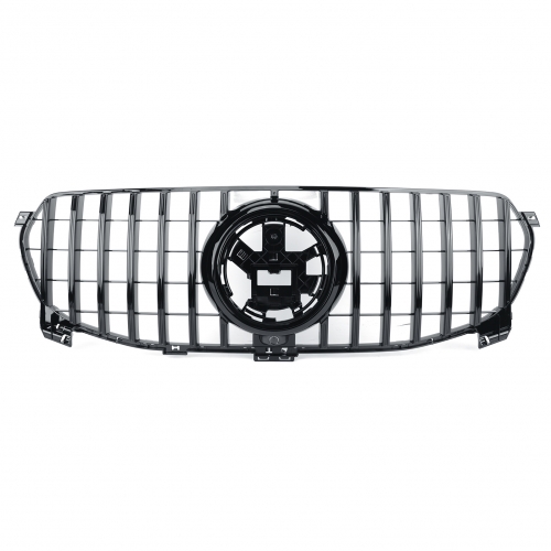 für Mercedes GT LOOK Grill GLE W167 GLANZ CHROM Kühlergrill Frontgrill