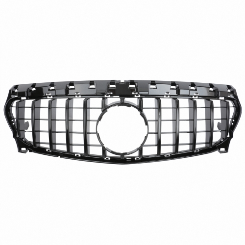 für Mercedes GT LOOK Grill CLA C117 A117 W117 GLANZ SCHWARZ Kühlergrill ab 2016