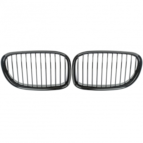 für BMW 7er F01 F02 F03 F04 vor Mopf. Nieren Grill GLANZ SCHWARZ Einzelsteg