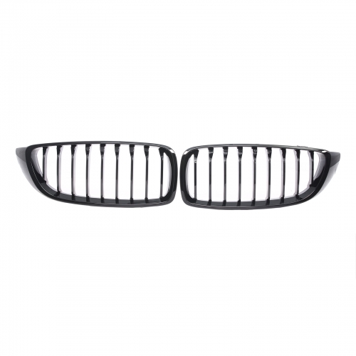 für BMW 4er F32 F33 F82 F83 Nieren Grill Kühlergrill GLANZ SCHWARZ Einzelsteg