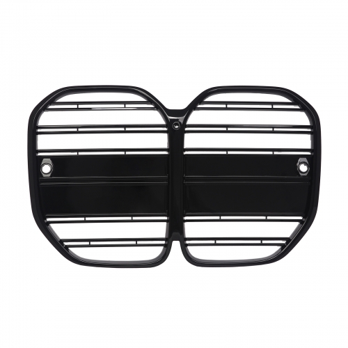 RADIATOR GRILLE DOUBLE BAR KIDNEY GRILL FOR BMW 4 Series G22 G23 WITHOUT ACC GLOSSY BLACK