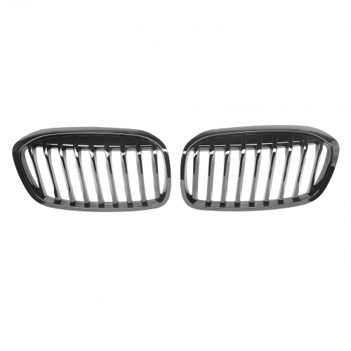 RADIATOR GRILLE KIDNEY SINGLE BAR GRILLE FOR BMW 2 SERIES F45 FROM 2018 GLOSS BLACK