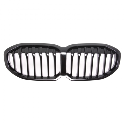 KÜHLERGRILL EINZELSTEG NIEREN GRILL PASST FÜR BMW 1ER F40 GLÄZEND SCHWARZ