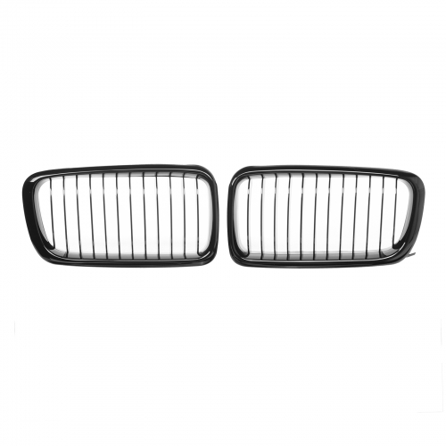 RADIATOR GRILLE KIDNEY SINGLE BAR GRILLE FOR BMW 7 SERIES E38 1994-2001 GLOSS BLACK