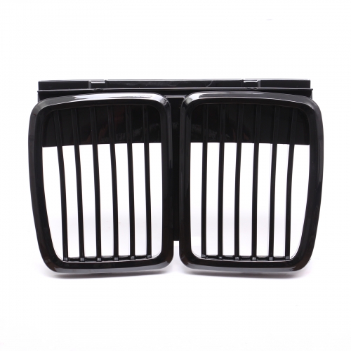 RADIATOR GRILLE SINGLE BAR KIDNEY GRILL SUITABLE FOR BMW 3 SERIES E30 LIMO GLOSSY BLACK