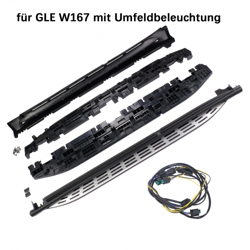 Mercedes GLE W167 V167 running board with LED