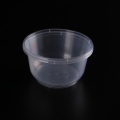 Special price disposable plastic salad bowl,cheapest plastic transCustomization disposable soup bowl takeaway plastic round food container lunch box with lids parent salad bowl