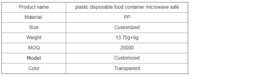 plastic disposable food container microwave safe