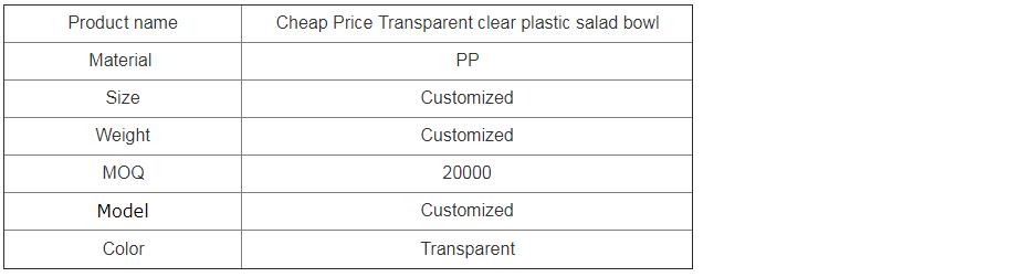 China Wholesale High Quality PET disposable plastic salad soup bowl