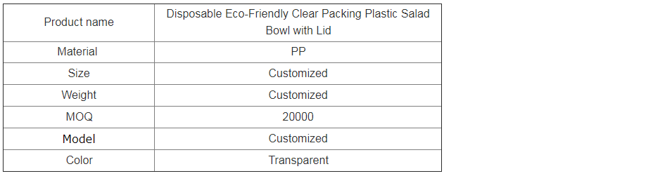 China Wholesale High Quality PET disposable plastic salad soup bowl